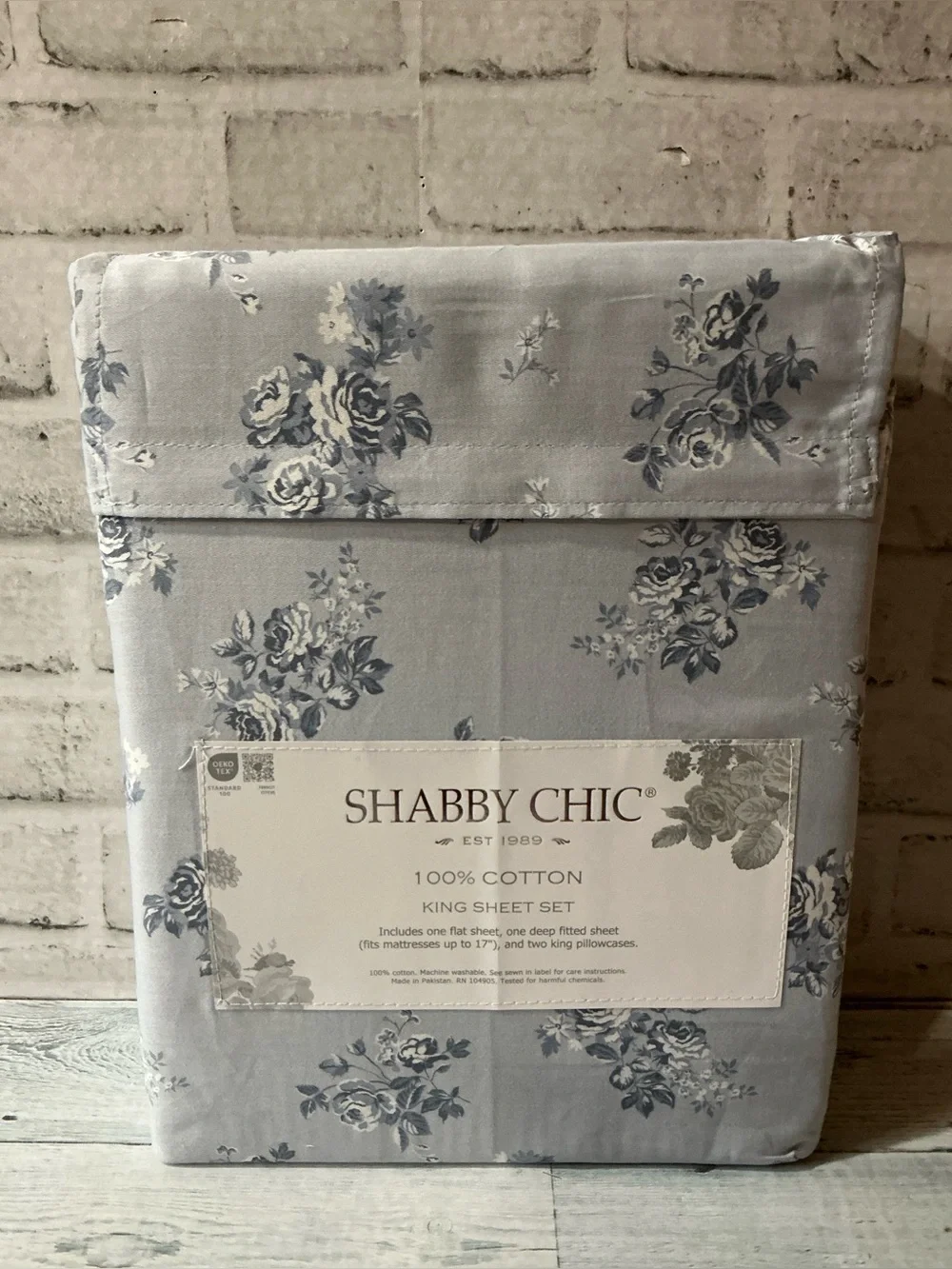 Shabby Chic 4Pc King Size Cotton Floral Sheet Set